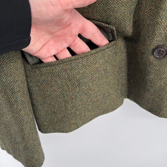 Lauren Ralph Lauren Double Breasted Jacket Womens 12 Petite Green Wool Vintage - Picture 4 of 10